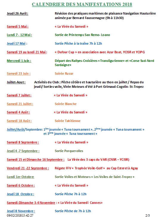 Calendrier 2018 8